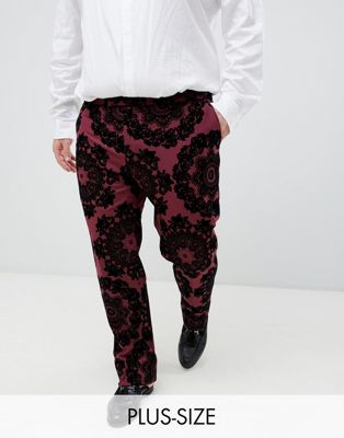 Twisted Tailor - Superskinny pantalon met contrasterend vlekkenmotief-Rood