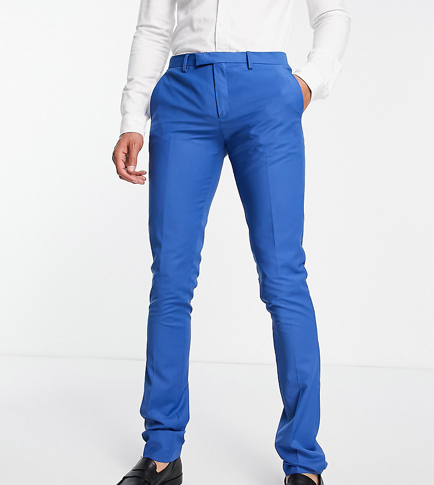 Twisted Tailor Tall ellroy skinny fit suit pants in blue