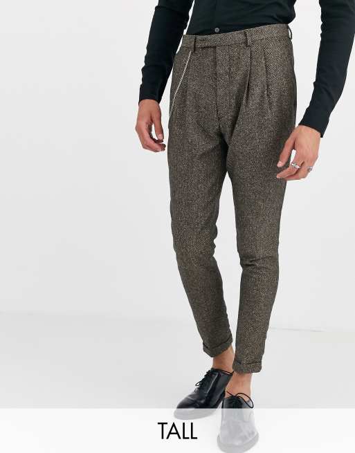 Twisted Tailor Tall - Abito super skinny a spina di pesce, 4 di 4