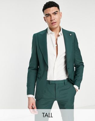 Twisted Tailor Tall suit jacket in forest green