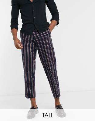 navy trousers with red stripe