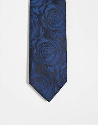 Twisted Tailor Twisted Tailor tie in blue floral