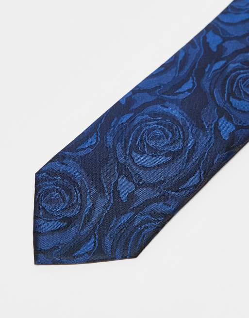 Twisted Tailor tie in blue floral , 2 of 3