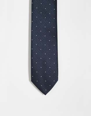 tie in navy and silver-Multi