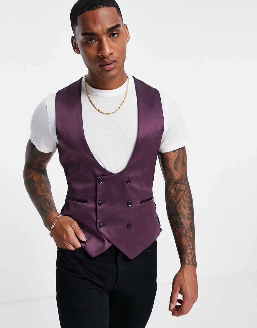 Twisted Tailor vest in purple