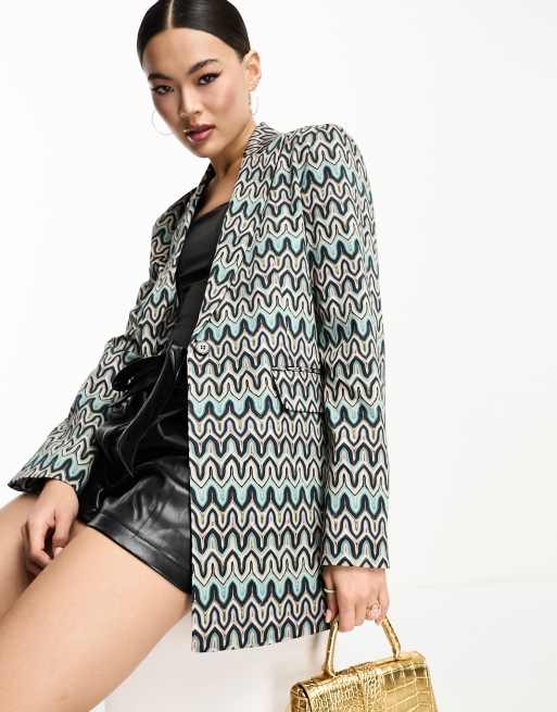 Twisted Tailor - Veste de costume en dentelle contrecollée - Multicolore