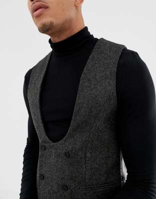Tweed Donegal Twisted En TailorVeston Super Anthracite Ajusté K1FclJT