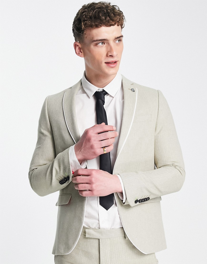 Twisted Tailor Wair Skinny Fit Suit Jacket In Sage Green | ModeSens