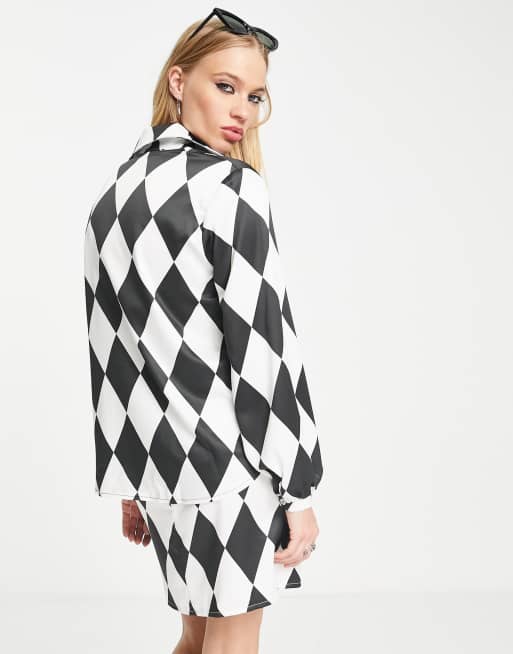 Twisted Wunder - Camicia oversize a rombi in coordinato, 3 di 4