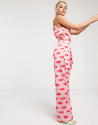 geo print jumpsuit