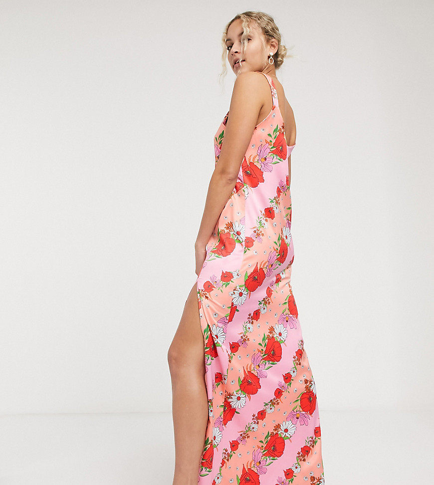 Twisted Wunder - Lange cami-jurk met bloemenprint-Multi
