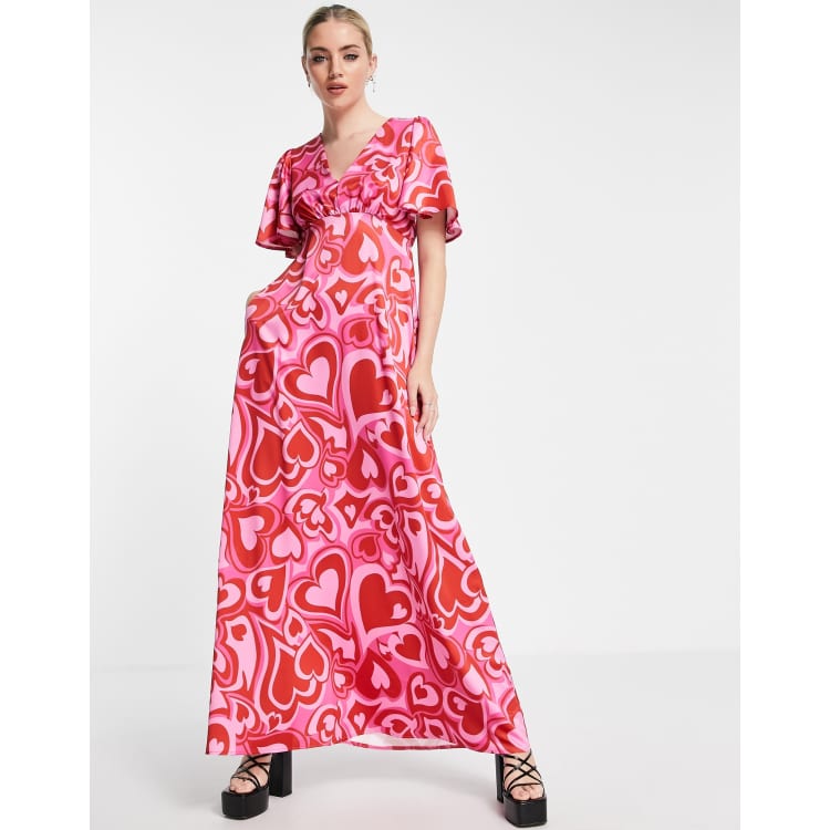 Twisted Wunder Love Hearts Maria Maxi Dress