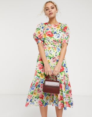 lemon floral dress