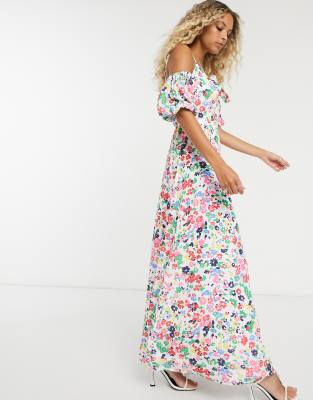 off shoulder maxi dress casual