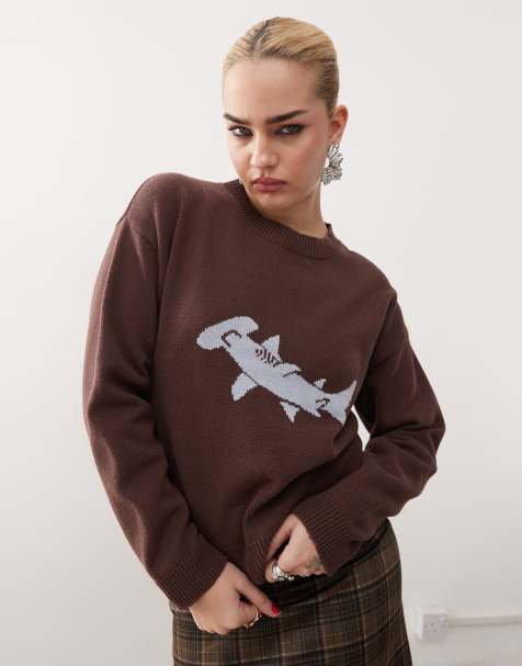 Tyler McGillivary hammerhead shark jumper in brown - view 1
