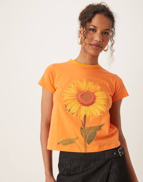 Tyler McGillivary sunflower baby t-shirt in orange - view 1