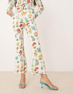 Tyler Mcgillivary Uma Flower Print Flared Pants