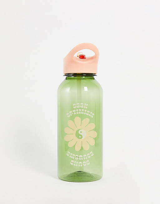 undefined | Typo 1.0L water bottle with optimism slogan