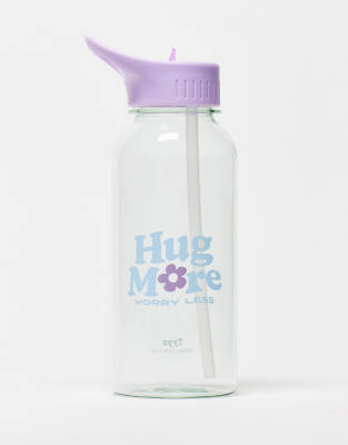 Typo water bottle in lilac polka dot