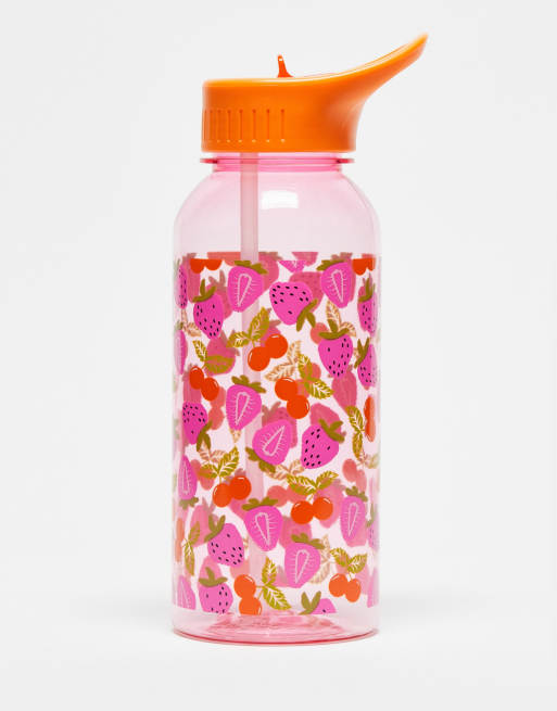 TYPO - 1L waterfles in roze met fruitprint