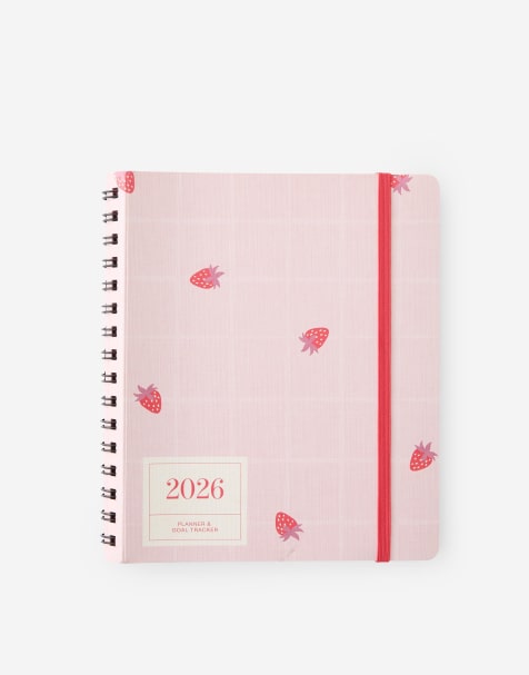 TYPO 2026 goals weekly planner in pink - view 1