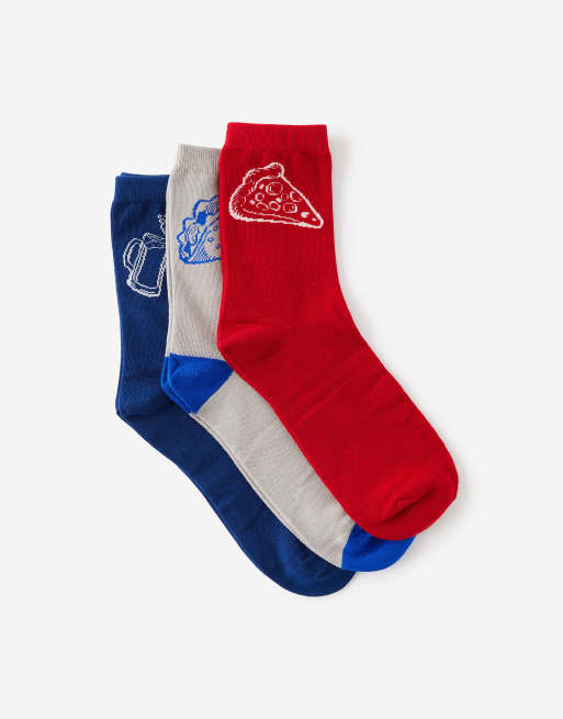 TYPO 3 pack of socks in multi, 2 of 4
