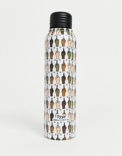 Typo 350ml middle finger water bottle