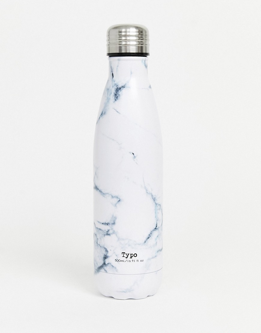 Typo 500ml marble water bottle-Multi