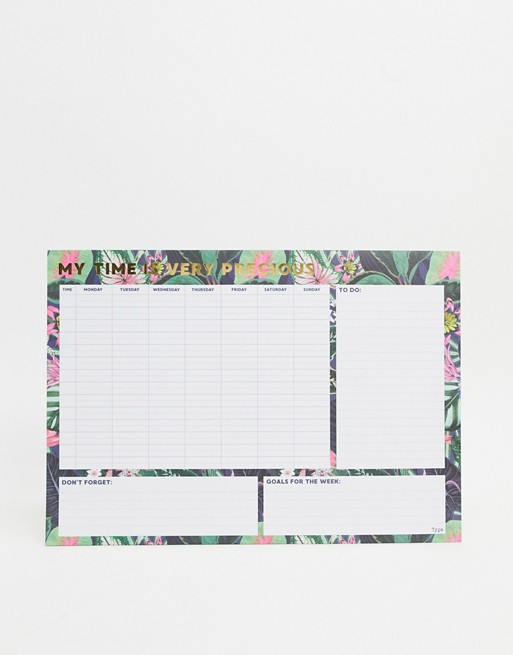 TYPO A3 floral print desk planner