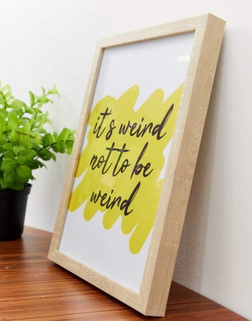 Typo framed deals prints