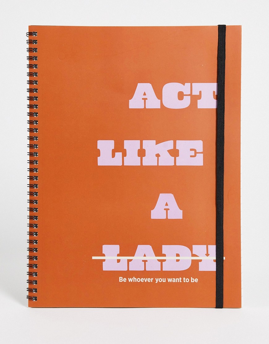 Typo A4 notebook with 'act like whoever you want to be'-Multi