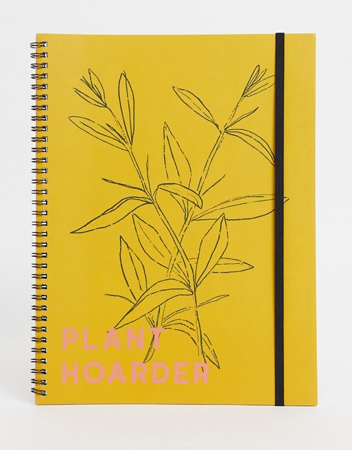Typo A4 notepad with plant hoarder slogan