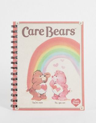 Typo A5 Care Bears notebook in rainbow print