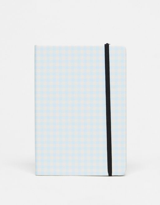 TYPO - A5-dagbog i blåt gingham-tern 
