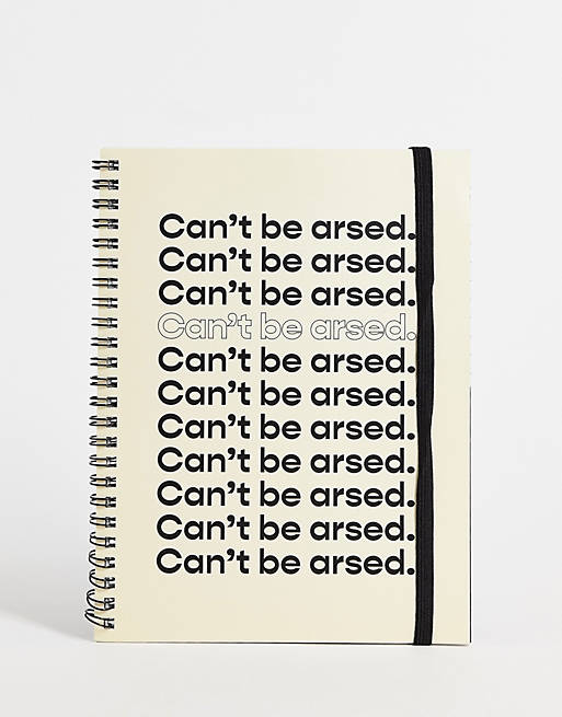 Typo A5 note book with 'can't be' slogan in white