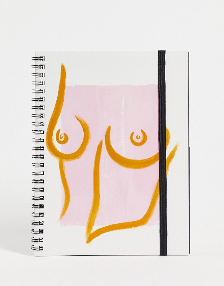 Typo A5 notebook with abstract body-Multi