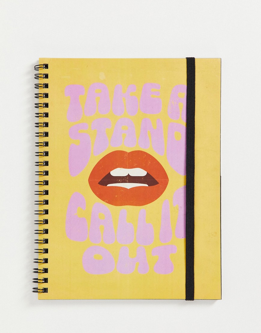 TYPO A5 notebook with 'Take A Stand' slogan in orange