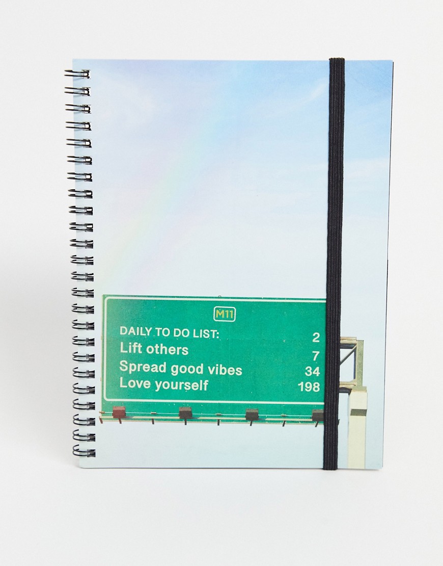 TYPO - A5-notesbog med positivt slogan-Multifarvet
