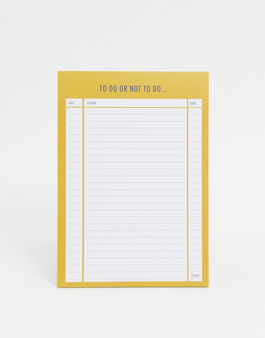 Typo — A5 notesbog med To do or not do-slogan-Multifarvet