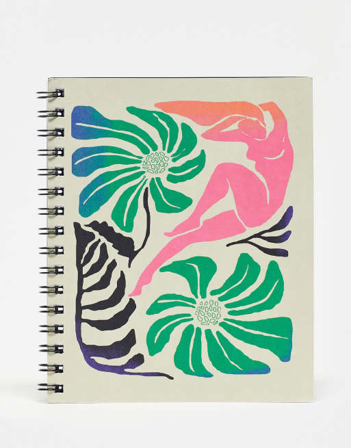 Typo - A5 notitieboekje met abstracte bloemenprint 