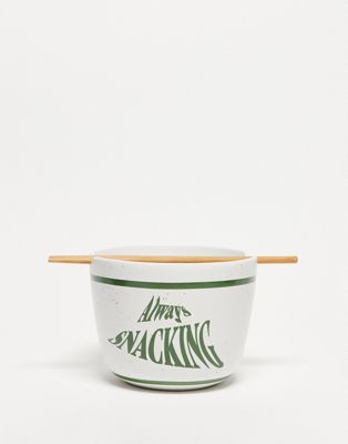 Typo 'always snacking' noodle bowl
