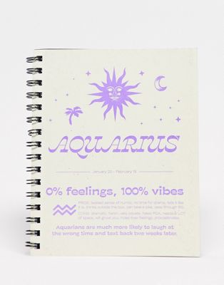 Typo Aquarius star sign A5 notebook