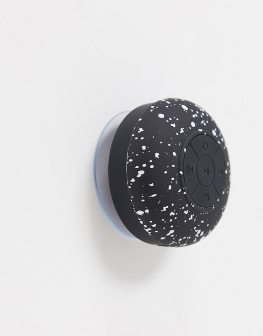 Typo black speckle LED shower speaker