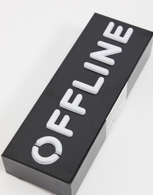 Typo block light with offline slogan