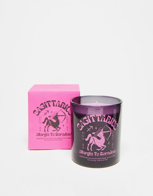 Typo - Bougie à motif signe du zodiaque Sagittaire - Noir
