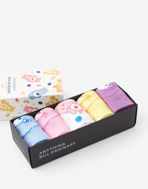 TYPO Box of carebear socks in multi - view 1
