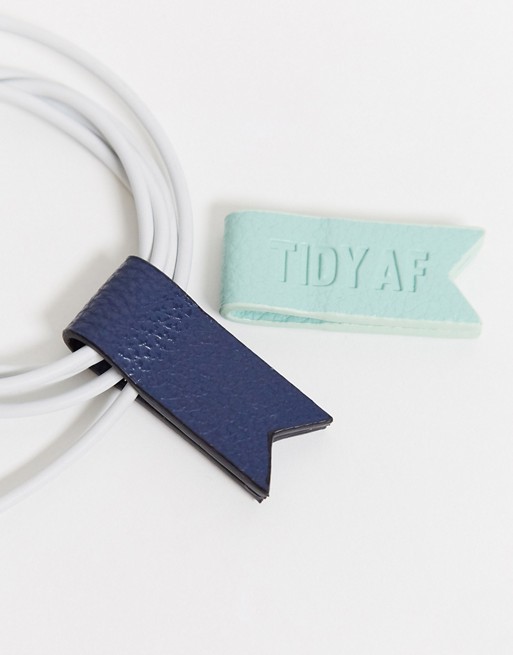 Typo cable tidy in  navy with tidy A.F slogan