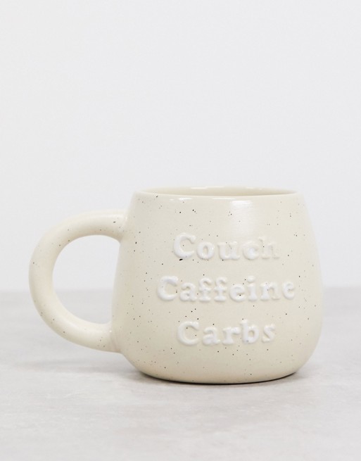 Typo caffeine & carbs mug