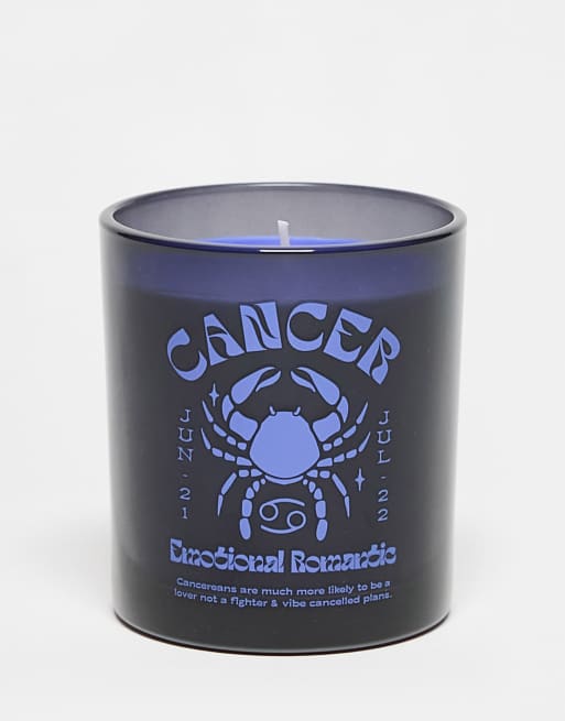 Typo – Cancer – Czarna świeczka ze znakiem zodiaku