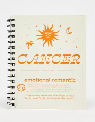 Typo Cancer star sign A5 notebook